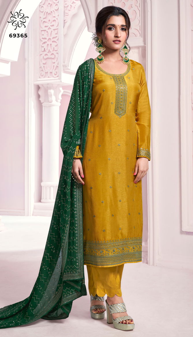 Siya By Vinay Kuleesh Embroidered Silk Designer Salwar Kameez Wholesalers In Delhi
